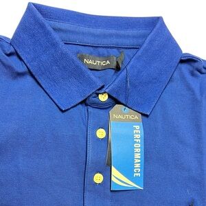 NWT Nautica Performance Men's Blue Polo Shirt